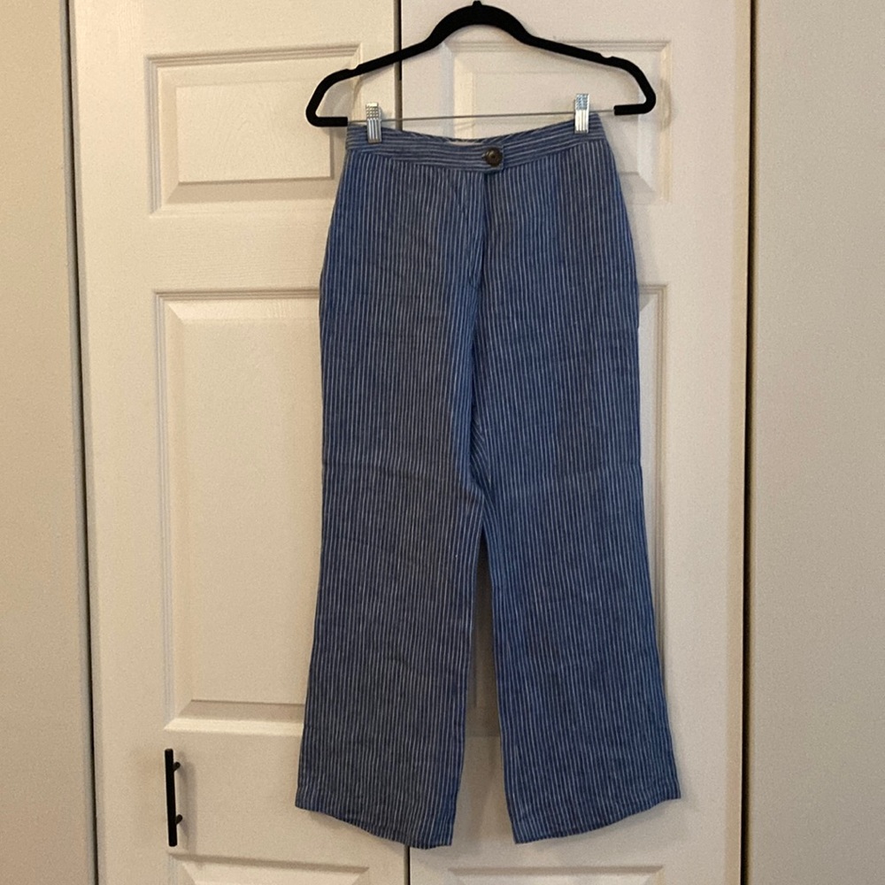 RARE Mara Hoffman Sample Sale Wide-Leg Striped Pants